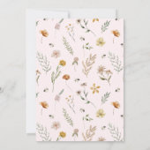 Oh Baby Pink Balloon Floral Baby shower Invitation Kaart (Achterkant)