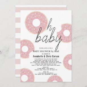 Oh Baby Pink Donut Meisje Baby shower per Mail Kaart