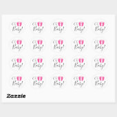Oh Baby Pink Feet Ronde Sticker (Vel)