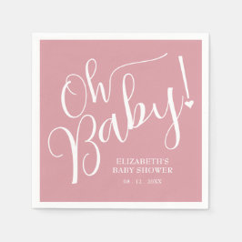 Oh Baby! Pink Girl Baby shower Servet