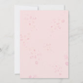 Oh Baby Pink Gold Floral Waterverf Baby shower Kaart (Achterkant)