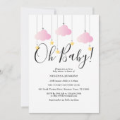 Oh Baby Pink Twinkle Twinkle Baby shower Sprinkle Kaart (Voorkant)
