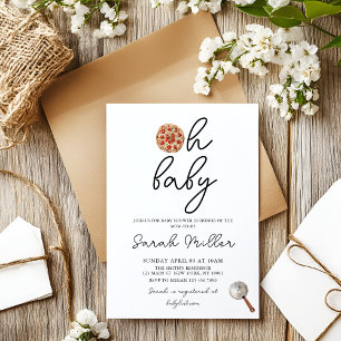 Oh Baby Pizza Baby shower Kaart