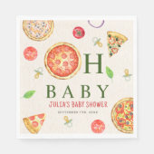 Oh Baby Pizza + Baby shower Pacifiers Servet (Voorkant)
