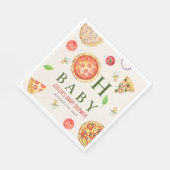 Oh Baby Pizza + Baby shower Pacifiers Servet (Hoek)