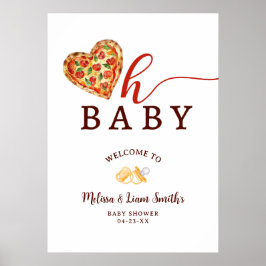 Oh Baby Pizza Baby shower Welkomstbord – Leuk eten Poster