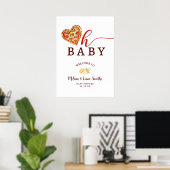 Oh Baby Pizza Baby shower Welkomstbord – Leuk eten Poster (Thuiskantoor)