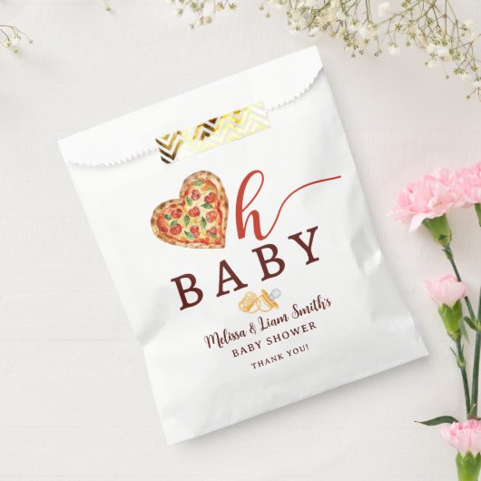 Oh Baby Pizza en Fopspenen Baby shower Favorietent Bedankzakje (Gezegeld)