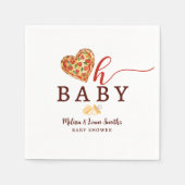 Oh Baby Pizza en Fopspenen Baby Shower Servetten – (Voorkant)