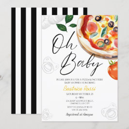 Oh Baby Pizza Fopspenen Italiaans Baby shower Kaart