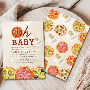 Oh Baby Pizza & Pacifiers Baby shower Kaart
