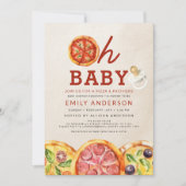 Oh Baby Pizza & Pacifiers Baby shower Kaart (Voorkant)