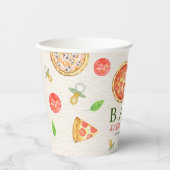 Oh Baby Pizza & Pacifiers Baby shower Papieren Bekers (Voorkant)