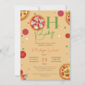 Oh Baby Pizza Pacifiers cool Baby shower Kaart (Voorkant)