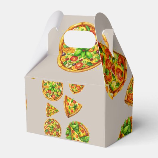 Oh Baby Pizza Tomatoes Olivia Groen Baby shower Bedankdoosjes (Achterkant)