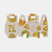 Oh Baby Pizza Tomatoes Olivia Groen Baby shower Bedankdoosjes (Uitgevouwen)