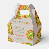 Oh Baby Pizza Tomatoes Olivia Groen Baby shower Bedankdoosjes (Voorkant Zijde)