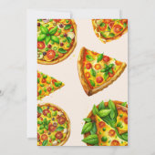 Oh Baby Pizza Tomatoes Olivia Groen Baby shower Kaart (Achterkant)