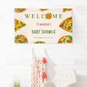 Oh Baby Pizza Tomatoes Olivia Groen Baby shower Spandoek (Insitu)