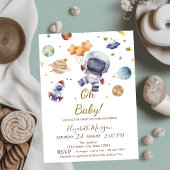 Oh Baby Planet Astronaut Baby shower Kaart