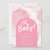 Oh Baby Polka Dots Baby shower Uitnodiging (Voorkant)