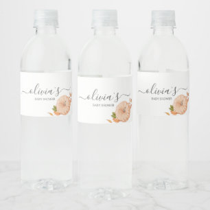 Oh Baby Pompoen Fall Baby Shower Waterfles Etiket