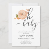 Oh Baby Pompoen Herfst Baby Shower Kaart (Voorkant)
