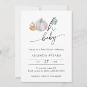 Oh baby, pompoen herfst baby shower kaart (Voorkant)