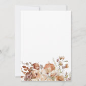 Oh Baby pompoen Herfst Baby shower uitnodiging (Achterkant)