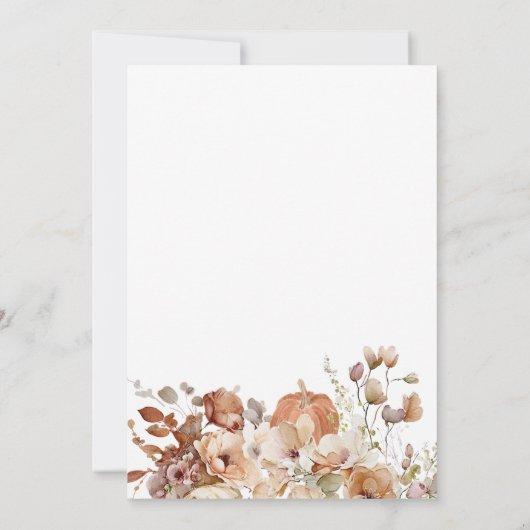 Oh Baby pompoen Herfst Baby shower uitnodiging (Achterkant)