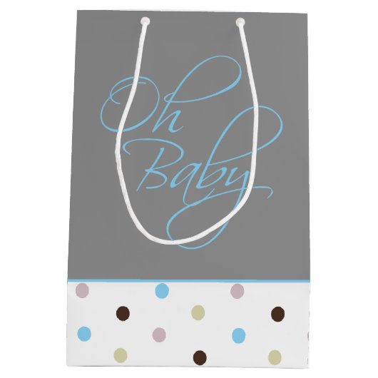Oh Baby Posh Baby Boy Medium Cadeauzakje (Achterkant)