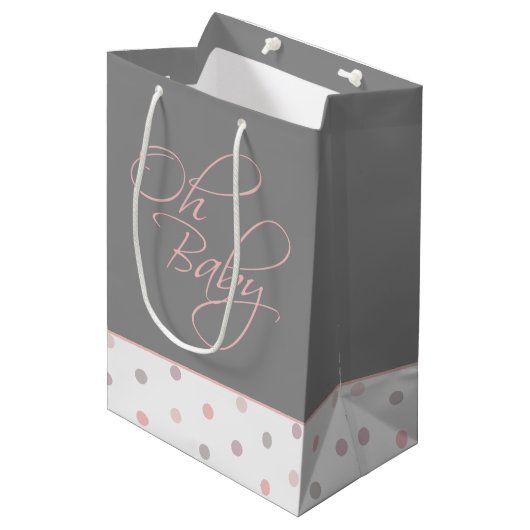 Oh Baby Posh Baby Meisje Medium Cadeauzakje (Voorkant Gekanteld)