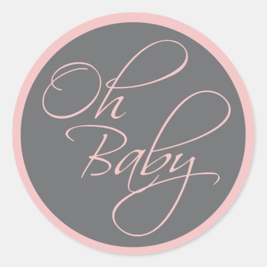 Oh Baby Posh Baby Meisje Ronde Sticker (Voorkant)