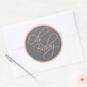 Oh Baby Posh Baby Meisje Ronde Sticker (Envelop)