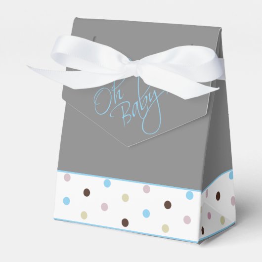 Oh Baby Posh Baby shower voor Boy Bedankdoosjes (Voorkant Zijde)