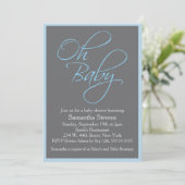 Oh Baby Posh Baby shower voor Boy Kaart (Staand voorkant)