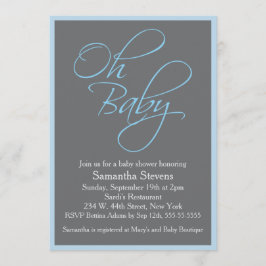 Oh Baby Posh Baby shower voor Boy Kaart