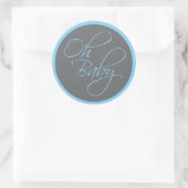 Oh Baby Posh Baby shower voor Boy Ronde Sticker (Tas)