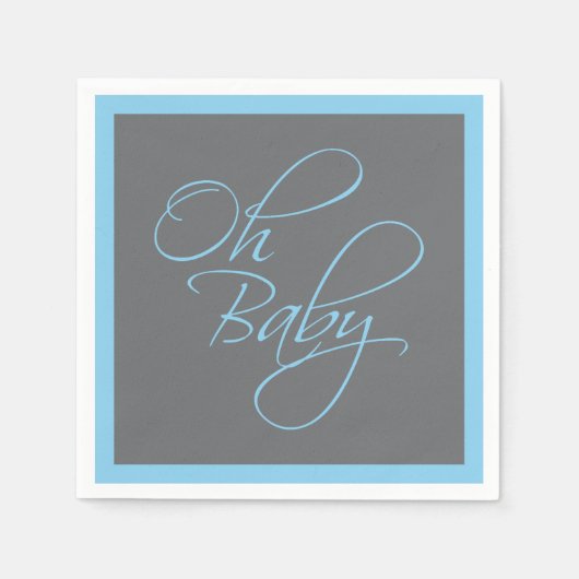 Oh Baby Posh Baby shower voor Boy Servetten (Voorkant)