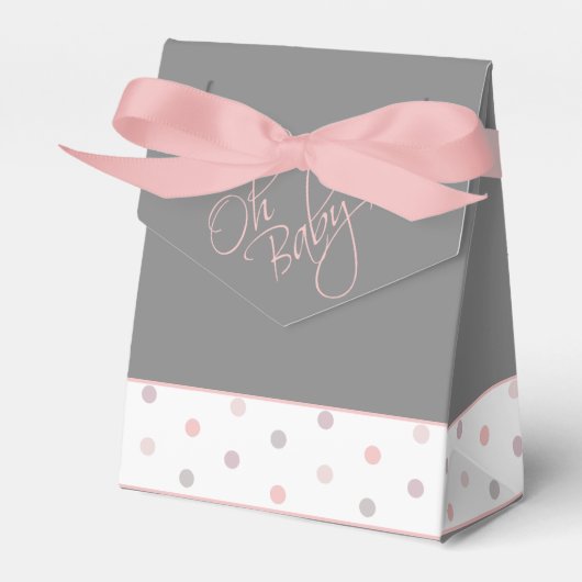 Oh Baby Posh Baby shower voor Meisje Bedankdoosjes (Voorkant Zijde)