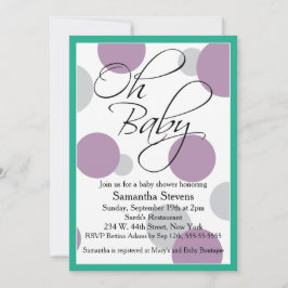 Oh Baby Posh Gender Neutral Baby shower Kaart