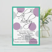 Oh Baby Posh Gender Neutral Baby shower Kaart (Staand voorkant)