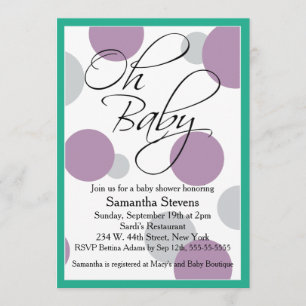 Oh Baby Posh Gender Neutral Baby shower Kaart