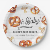Oh Baby Pretzels & Fopspenen Baby shower Welkom Papieren Bordje (Voorkant)