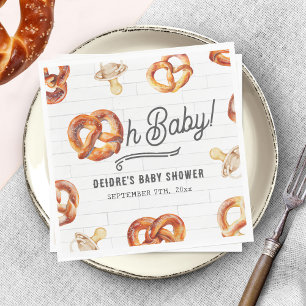 Oh Baby Pretzels & Fopspenen Baby shower Welkom Servet