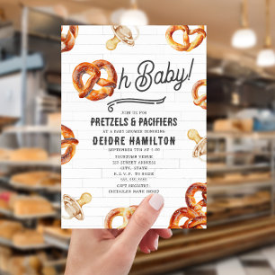 Oh Baby Pretzels & Fopspenen Neutraal Baby shower Kaart