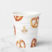 Oh Baby Pretzels & Fopspenen Neutraal Baby shower Papieren Bekers (Achterkant)
