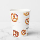 Oh Baby Pretzels & Fopspenen Neutraal Baby shower Papieren Bekers (Rechts)