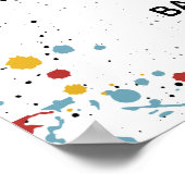 Oh Baby Primaire verfvlek Neutraal Baby shower Poster (Hoek)