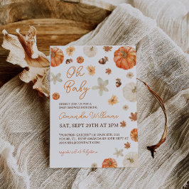 Oh Baby Pumpki Baby shower Kaart